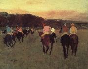 Edgar Degas Race horses in Longchamp France oil painting reproduction